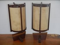 Modern Style Nakashima Inspired Wood Lamps 4 small