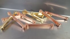 Dog Bone Brass, Copper, Stainless Inlays 5 small