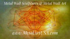 Geometric Metal Wall Sculpture / Metal Wall Art / Copper Wall Art 1 small