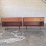 Mid Century Modern Style Bedside Table In Walnut 5 small