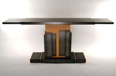 Contemporary Fir And Steel Entry Console 1 small