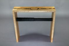 Carved Curly Maple With Charred Maple Accent Table 2 small
