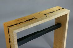 Carved Curly Maple With Charred Maple Accent Table 1 small