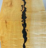 Carved Curly Maple With Charred Maple Accent Table 4 small
