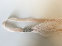 Bridesmaids Headbands, Bridal Headpiece, Great Gatsby Headband, Blush Champagne Feather Fascinator 5 small