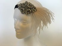 Headband Beaded Headpiece Boho Hair Accessories 1920s Flapper Gatsby Feather 1 small