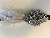 Headband Beaded Headpiece Boho Hair Accessories 1920s Flapper Gatsby Feather 4 small