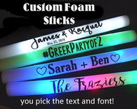 50 Flashing Multicolor Custom Led Foam Sticks 1 small