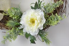 Front Door Wreaths, Orchids Wreath, Peony Wreath, Silk Flower Arrangement, Home Decor 5 small