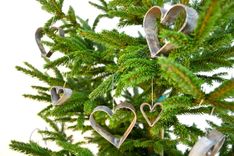 Wine Barrel Ring Heart Ornaments - 3 Hearts - Made From Retired Napa Wine Barrel Steel 3 small