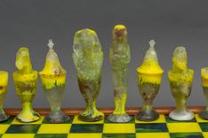 Valley Of The Kings Dichroic Glass Chess Set 2 small