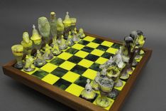 Valley Of The Kings Dichroic Glass Chess Set 1 small