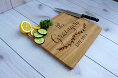 Personalized Cutting Board, Engraved Cutting Board, Custom Wedding Gift --Cb-Wo-Graingers 1 small