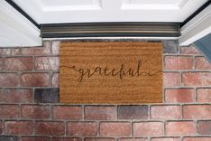 Custom Door Mats --Dm-Coir-Grateful 1 small
