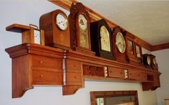 Curved Front Cherry Wall Shelving 1 small