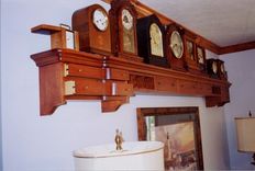 Curved Front Cherry Wall Shelving 2 small