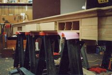 Curved Front Cherry Wall Shelving 4 small