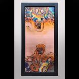 Skull Mask - Flame Painted And Inked Copper Wall Art. Framed 1 small