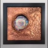 Don't Get To - Flame Painted, Inked, And Hammered Copper Wall Art. Framed. 1 small