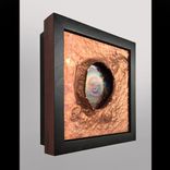 Don't Get To - Flame Painted, Inked, And Hammered Copper Wall Art. Framed. 2 small