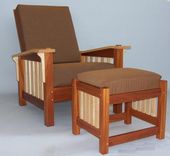 Mahogany And Maple Morris Chair 3 small