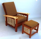 Mahogany And Maple Morris Chair 4 small