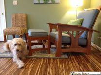 Arbor Bow Arm Morris Chair (In Cherry) 1 small