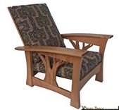 Arbor Bow Arm Morris Chair With Celtic Knot Fabric 1 small