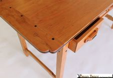 Brace Greene And Greene Desk 3 drawer desk  (Cherry And Ebony) 2 small