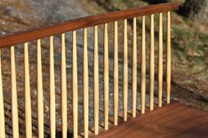 Live Edge Walnut Spindle Back Bench 3 small