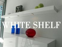 Floating Wall Shelves 72 Inch White High Gloss 2 small