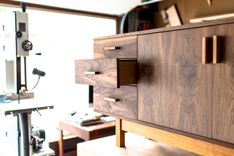 Ranchwood: Modern Walnut + Alder Credenza 2 small