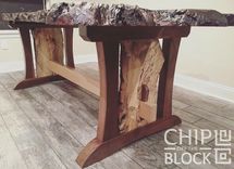 Redwood Natural Edge Dining Table 3 small