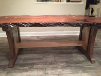 Redwood Natural Edge Dining Table 6 small