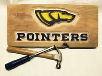 Packers Hand Carved/Painted Signs 2 small