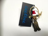 Hand Carved Christmas Ornaments 1 small