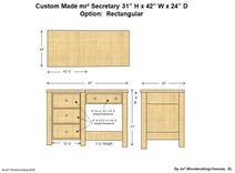 Mr² Secretary Desk Available In Pine And Different Hardwoods 5 small