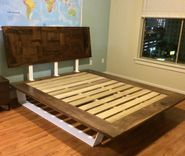 Walnut And Steel Platform Bed 1 small
