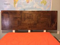 Walnut And Steel Platform Bed 5 small