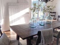 Rustic Farmhouse Table -- Solid Wood, Handmade 2 small
