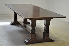 Farmhouse Trestle Table With Breadboard Top 1 small