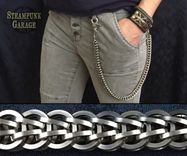 Wallet Chain - Black Or Silver Fullpersian Foxtail - Stainless Steel Square Wire 1 small