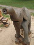 Chainsaw Carving: Baby Elephant 1 small