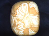 Butterfly Pendant Brooch Button 1 small