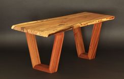 Spalted Maple Slab Coffee Table On Sapele Legs 3 small