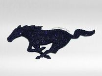 Ford Mustang Pony Crystallized Car Emblem Bling Genuine European Crystals Bedazzled 3 small