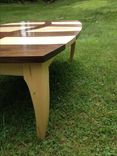 Maple And Walnut Coffee Table With Curved Pomelle Sapele Inlay 4 small