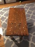 Repurposed Church Pew Bench Inlayed With Brass And Copper 2 small