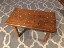 Repurposed Church Pew Bench Inlayed With Brass And Copper 4 small
