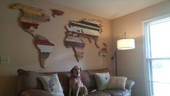 Wood World Map 2 small